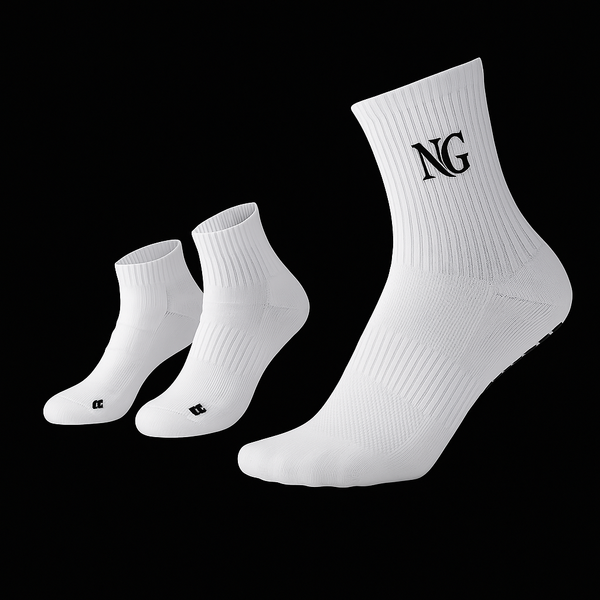 Pack Mix Chaussettes Courtes + Mi-Longues Antidérapantes NoGlide (Blanc ou Noir)