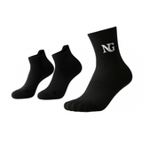 Pack Mix Chaussettes Courtes + Mi-Longues Antidérapantes NoGlide (Blanc ou Noir)