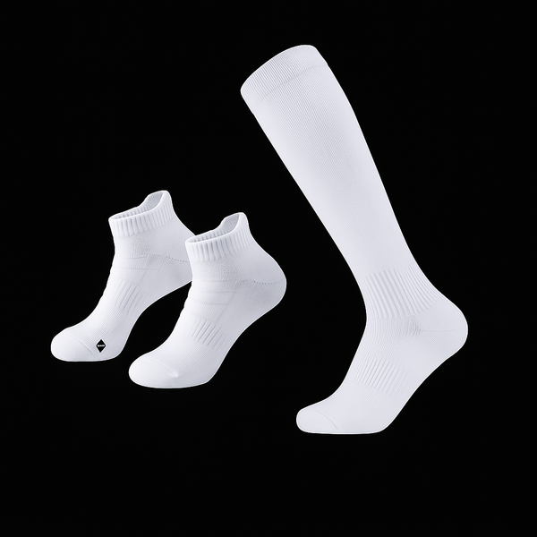 Pack Mix Chaussettes Courtes + Longues Antidérapantes NoGlide (Blanc ou Noir)