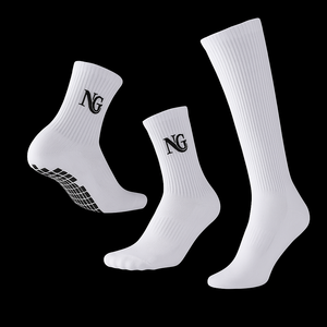 Pack Mix Chaussettes Mi-Longues + Longues Antidérapantes NoGlide (Blanc ou Noir)